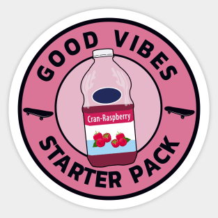 Good Vibes and Cranberry Juice Only Sticker